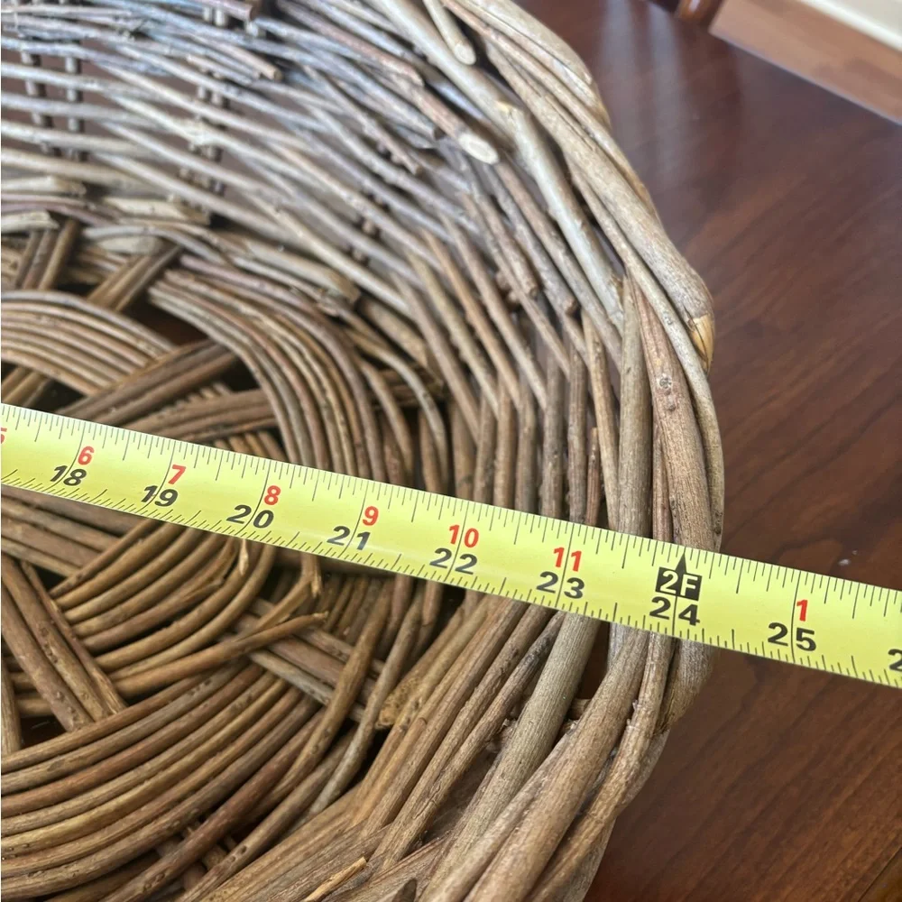 Vintage XL Gathering Brown Wicker Basket